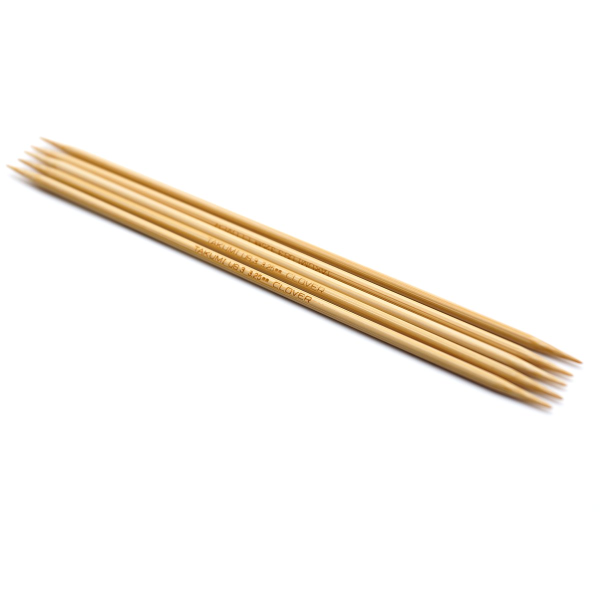 Takumi Bamboo Knitting Needles Double Pointed (7") No. 3