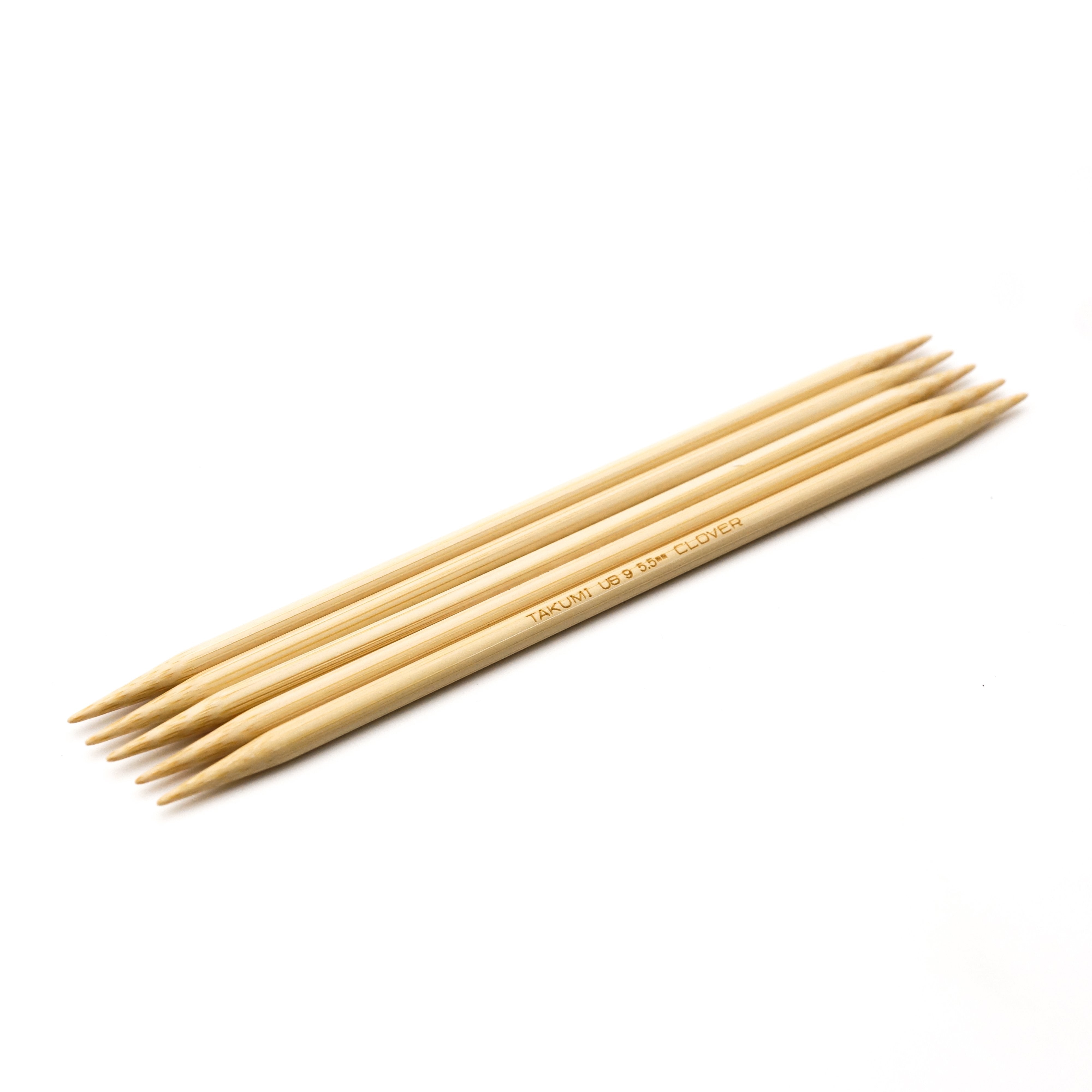 Takumi Bamboo Knitting Needles Double Pointed (7") No. 9