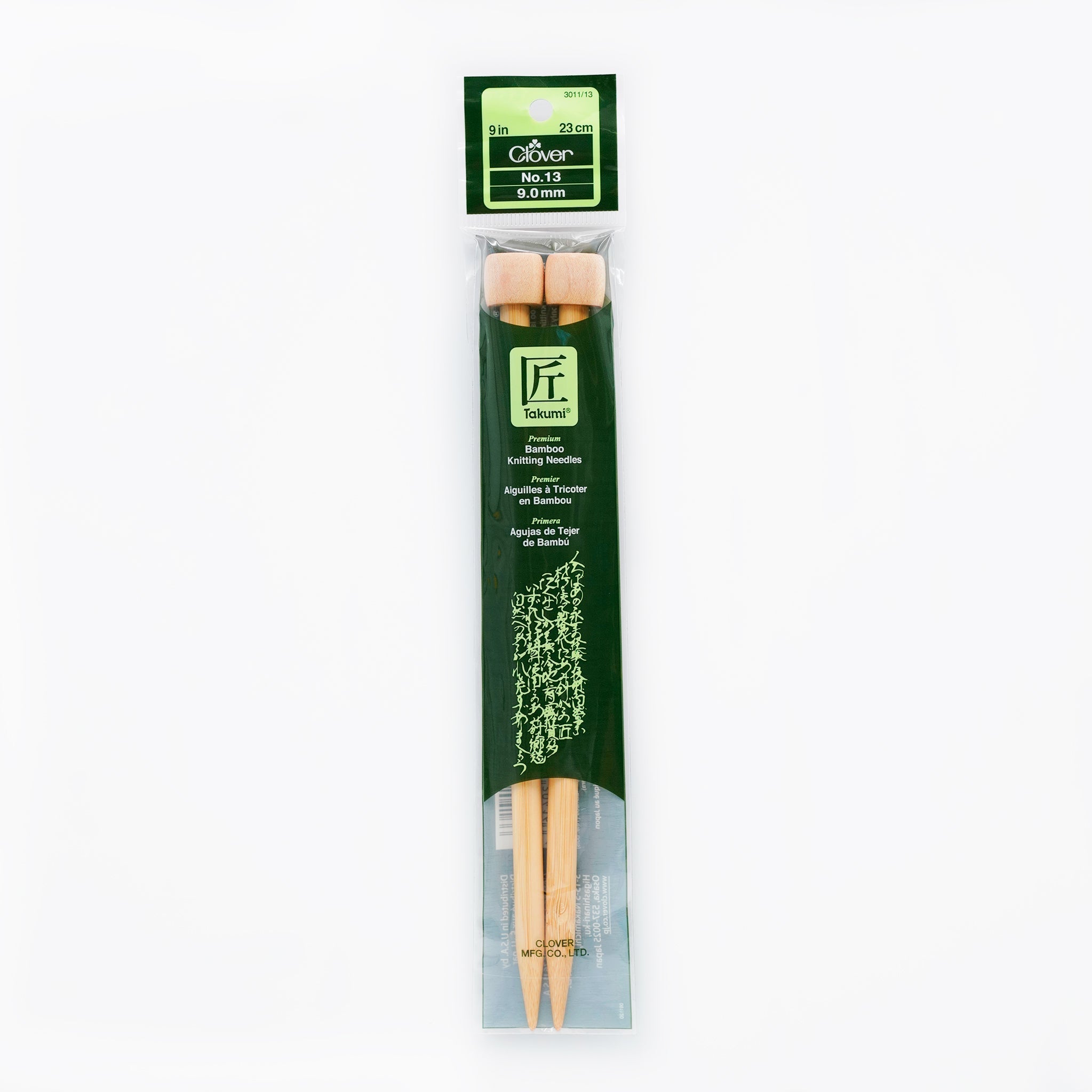 Takumi Bamboo Knitting Needles Single Pointed (9") No. 13
