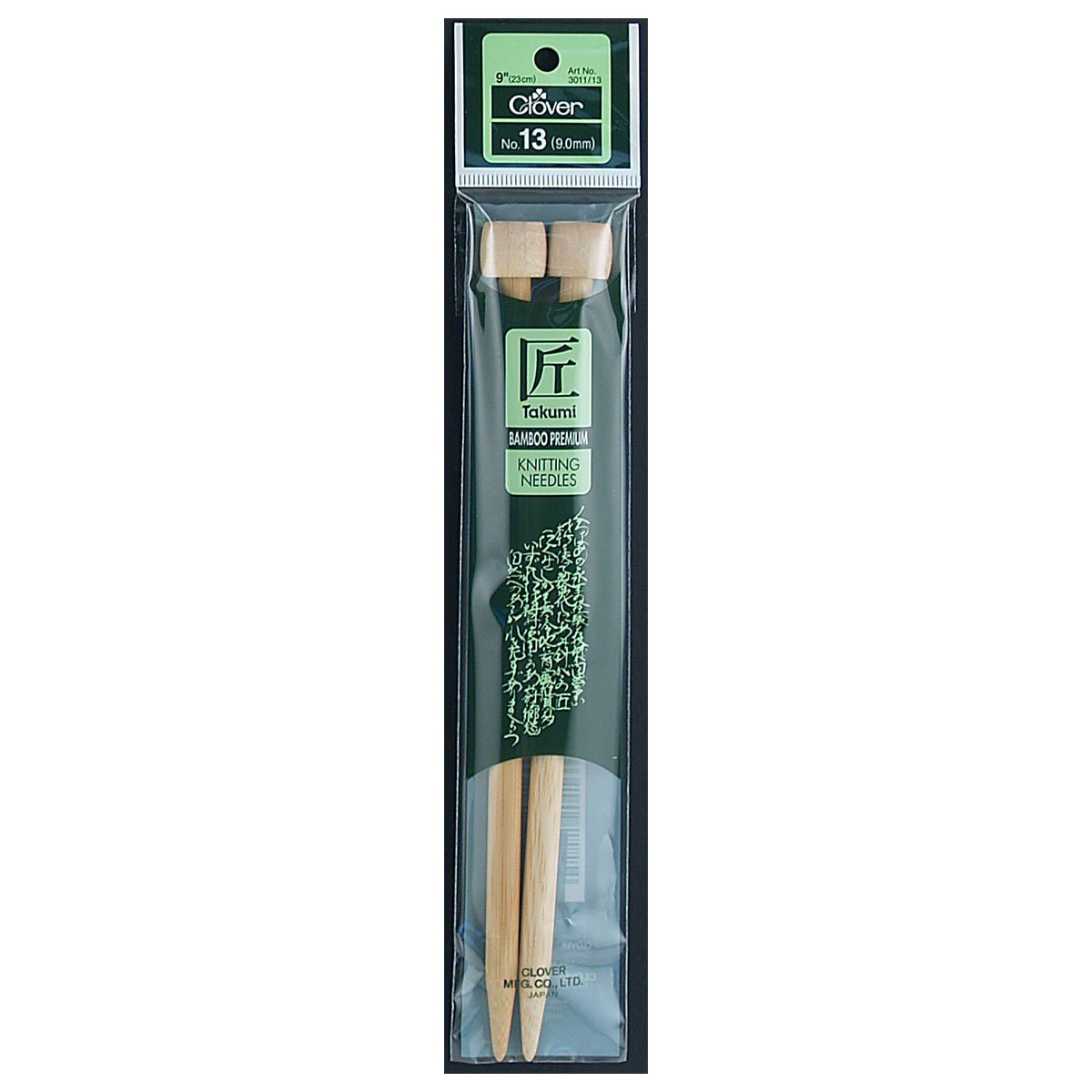 Takumi Bamboo Knitting Needles Single Pointed (9") No. 13