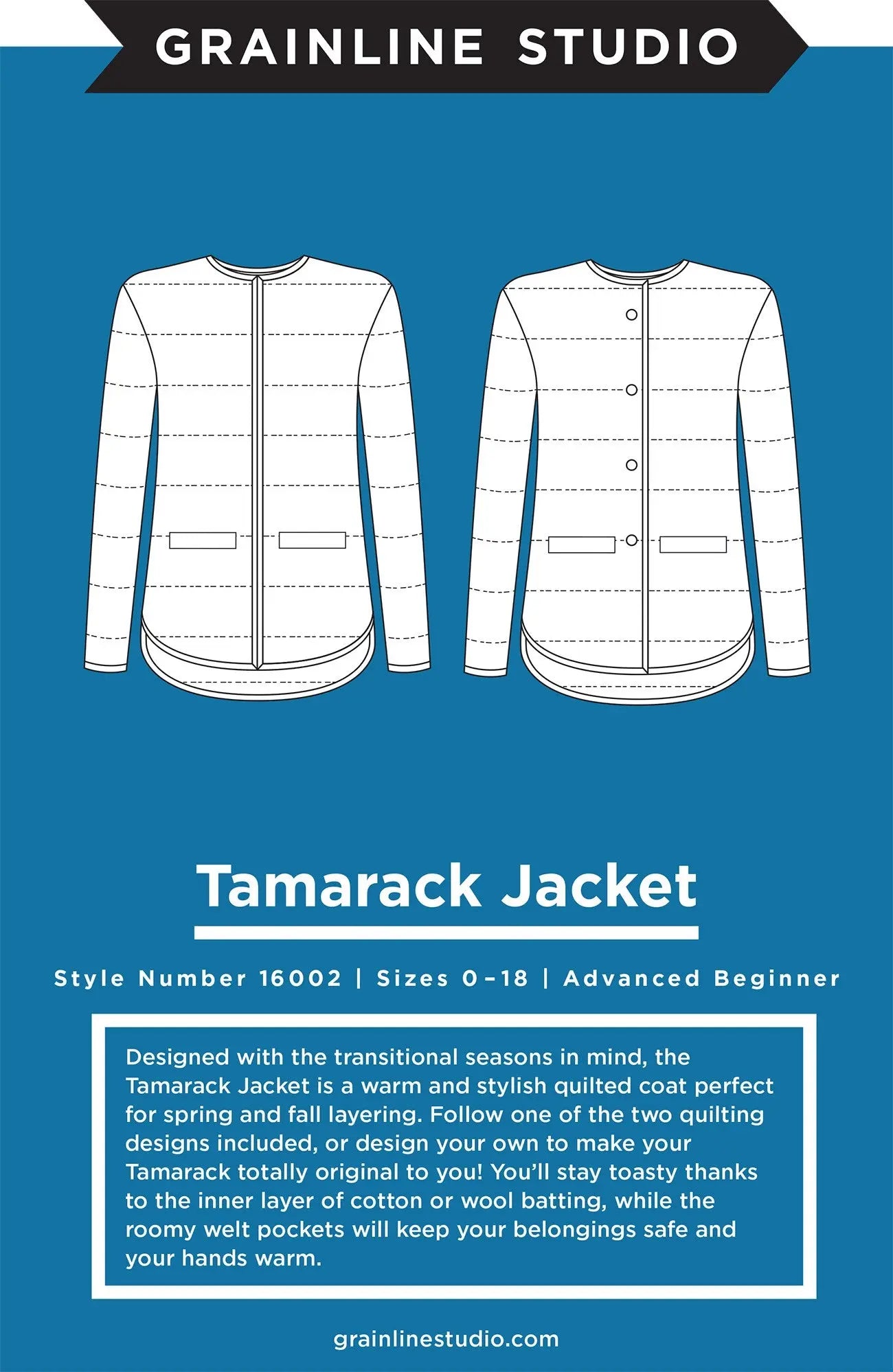 Tamarack Jacket Sizes 0-18 - Linda's Electric Quilters