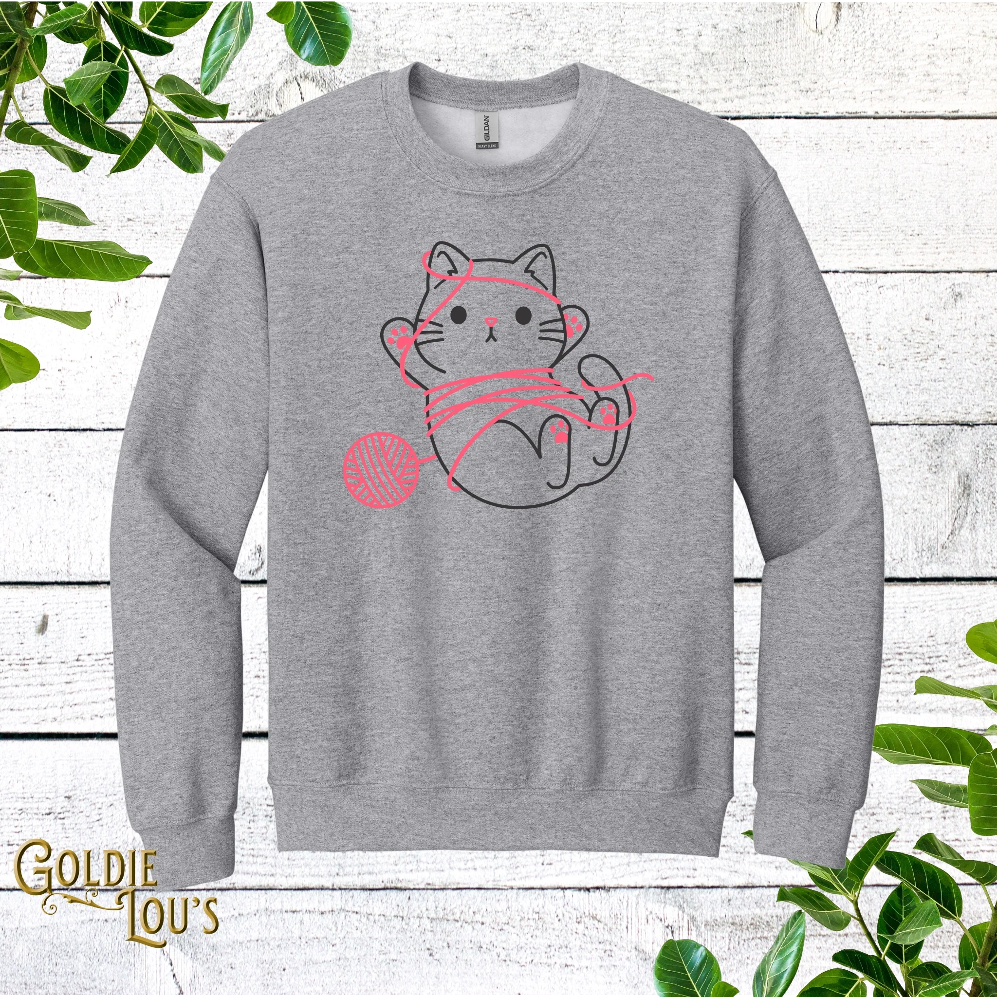 Tangled Kitty Crewneck Sweatshirt