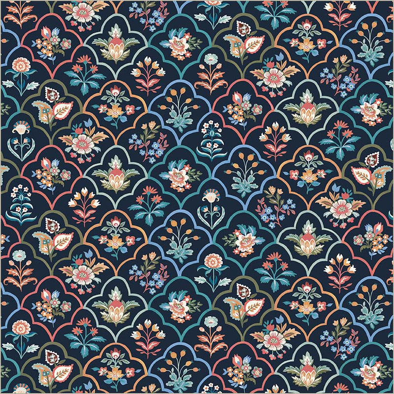 Tapestry Botanica Indigo Cotton 43”/44” Fabric Per Yard