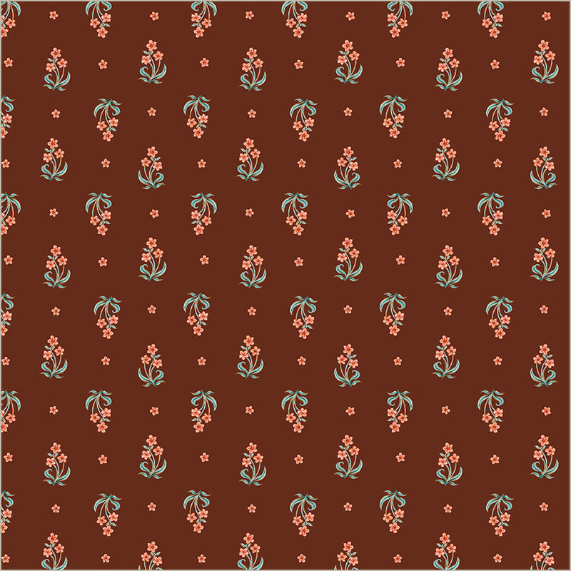 Tapestry Posy Granata Cotton 43”/44” Fabric Per Yard