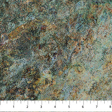 Teal Stone Rooted Stonehenge DP28769-66 Cotton 44"/45" Fabric Per Yard
