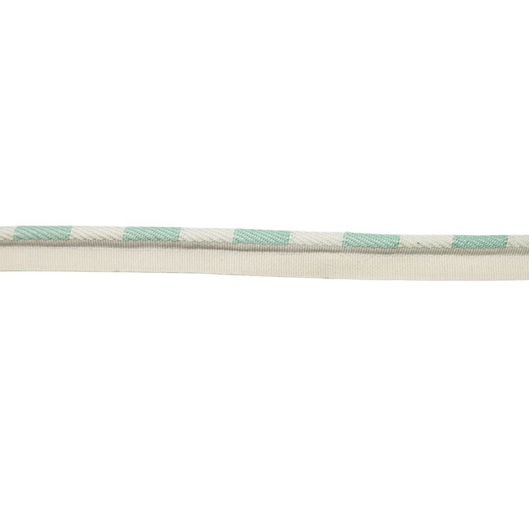 Teal & Cream Checkered Trim, 3/8-in X 25 Yards - Upholstery Welt Piping