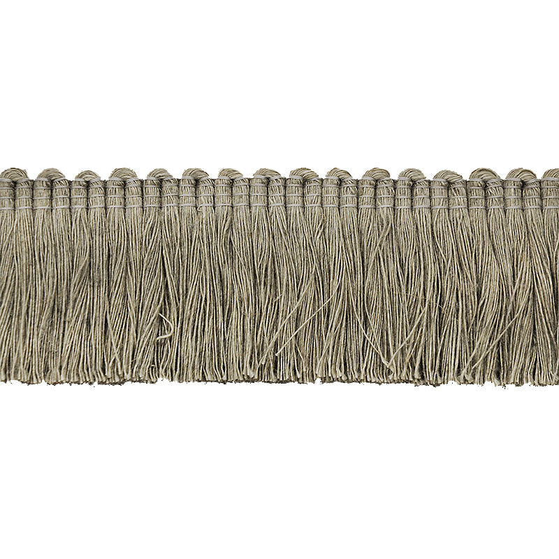 Texture Collection - 2" Width Brush Fringe in Linen (25 Yard Roll) - BF-4702-11 Grey