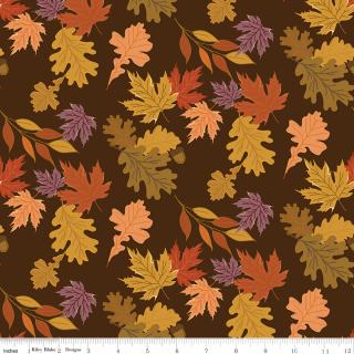 108" 3-Yard Package - The Awe of Autumn - Brown Leaves