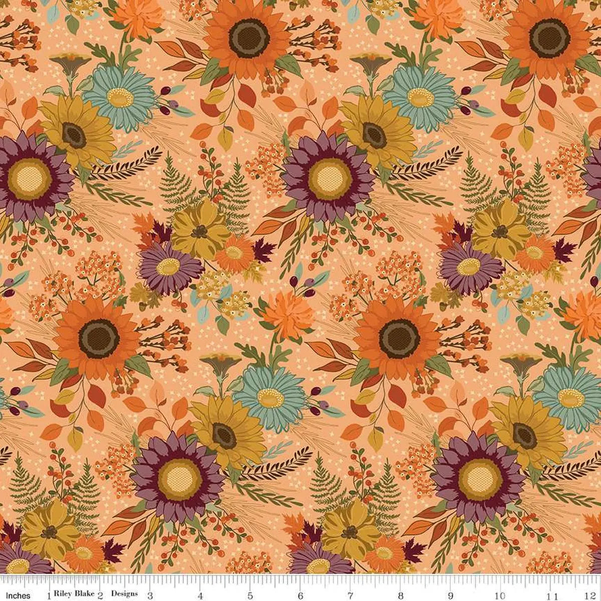 The Awe of Autumn Main Orange 43"/44" Fabric Per Yard Riley Blake Designs