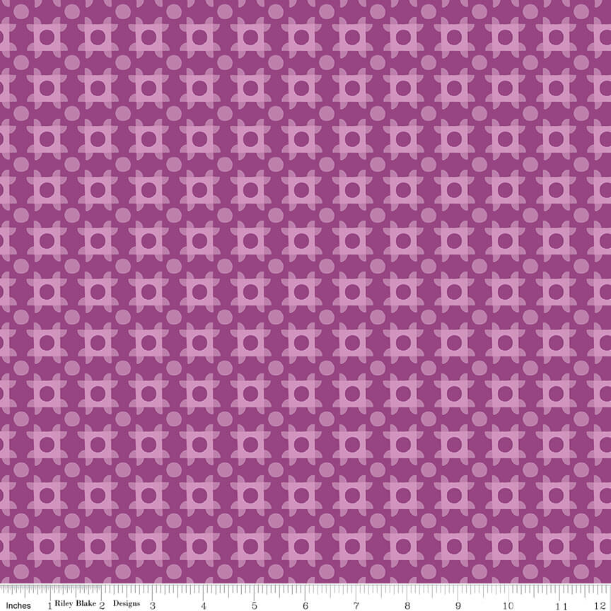 The Genesis of a Journey - Patchwork Piazza - Grape 44"/45" Fabric Per Yard