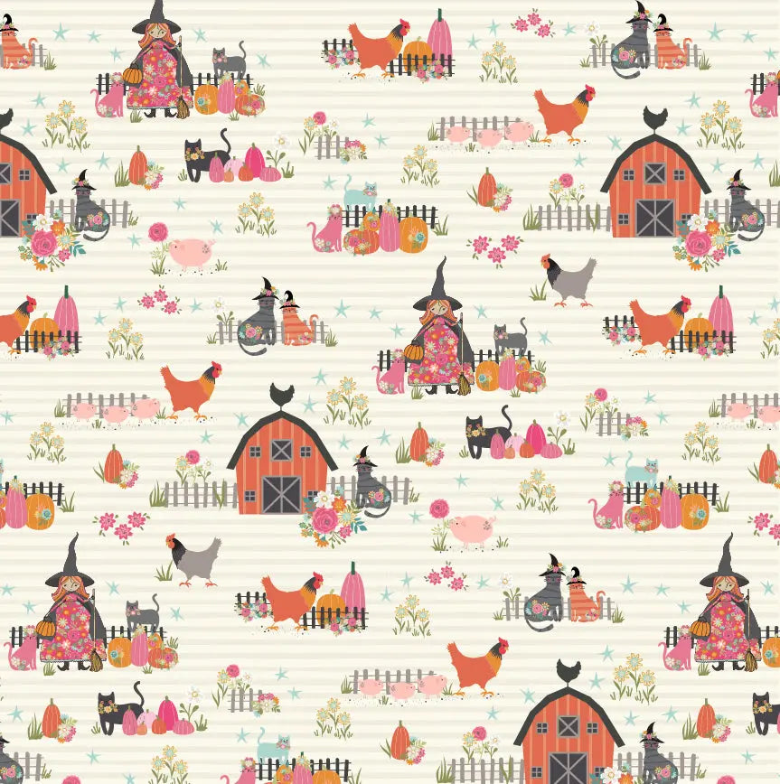 The Good Witch Poppie Cotton White 44"/45" Fabric Per Yard Poppie Cotton