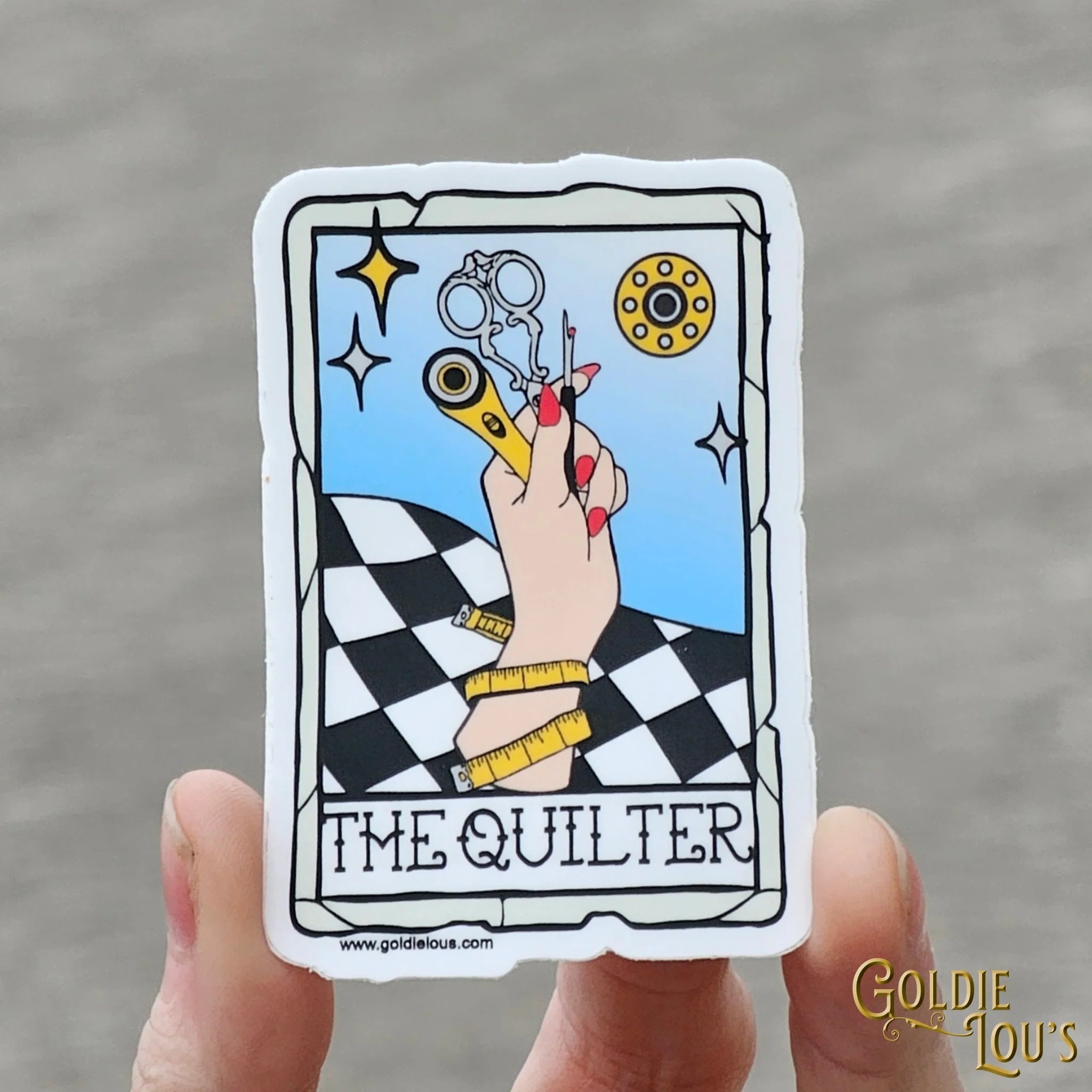 The QUILTER Card Sticker