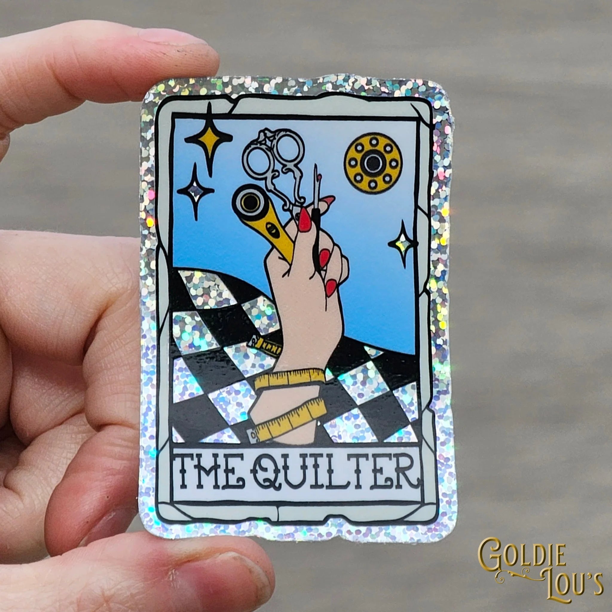 The QUILTER Card Sticker