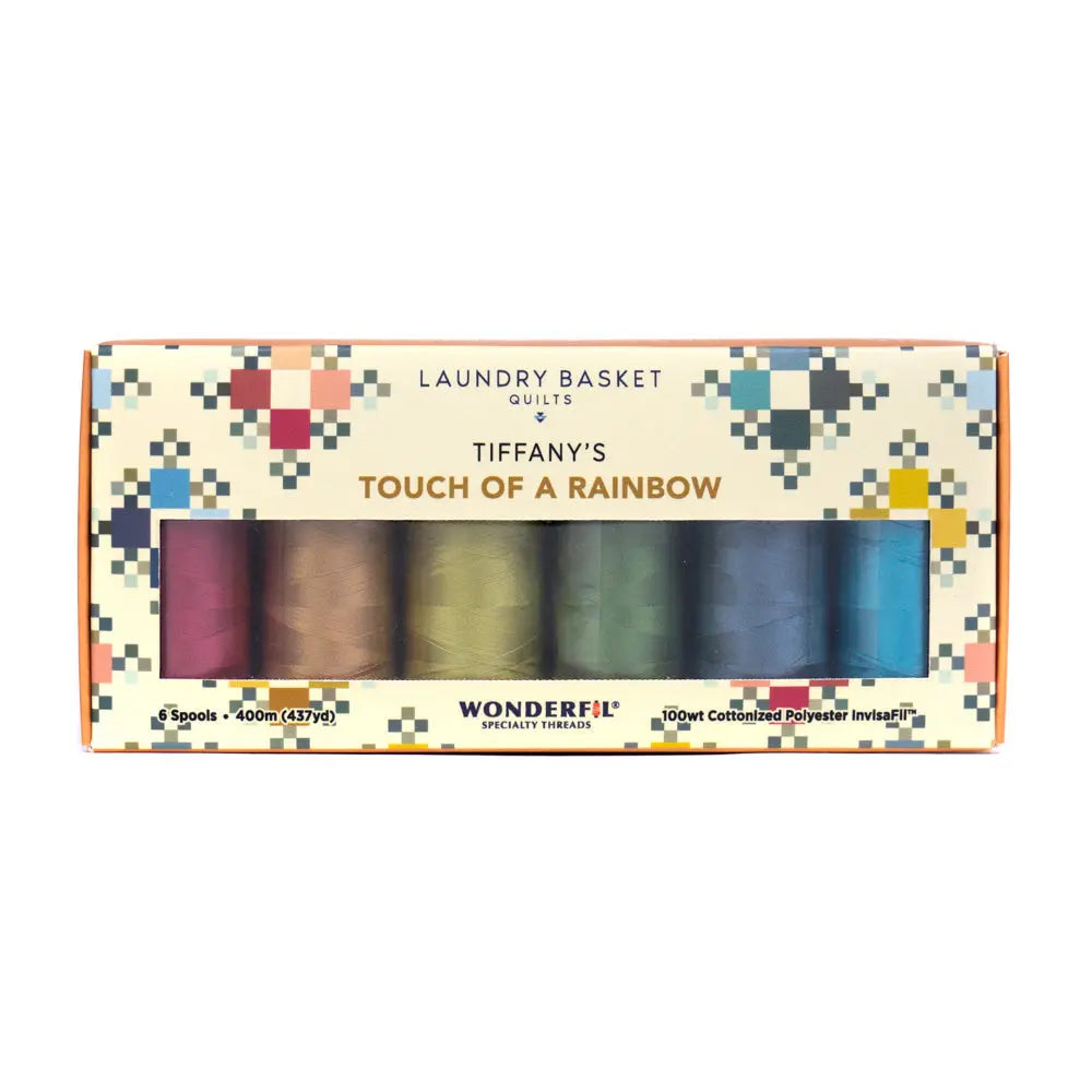 Tiffany’s Touch of a Rainbow by Edyta Sitar - Invisible Thread Pack WonderFil USA