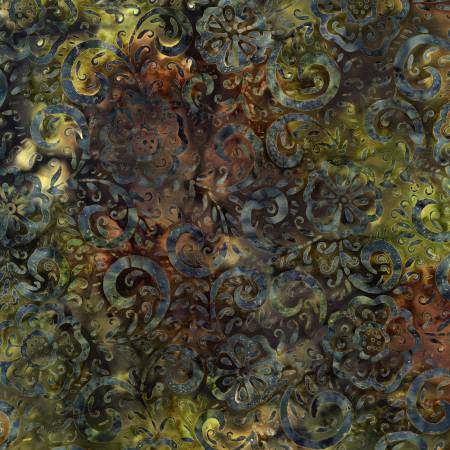 Timeless Treasures Tonga B6668 Olive 45" Fabric Per Yard