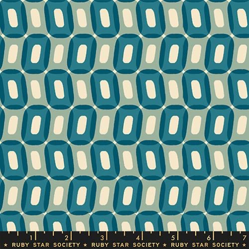 Ruby Star Society To and Fro Ooo's Teal Cotton 43"/44" Fabric Per Yard