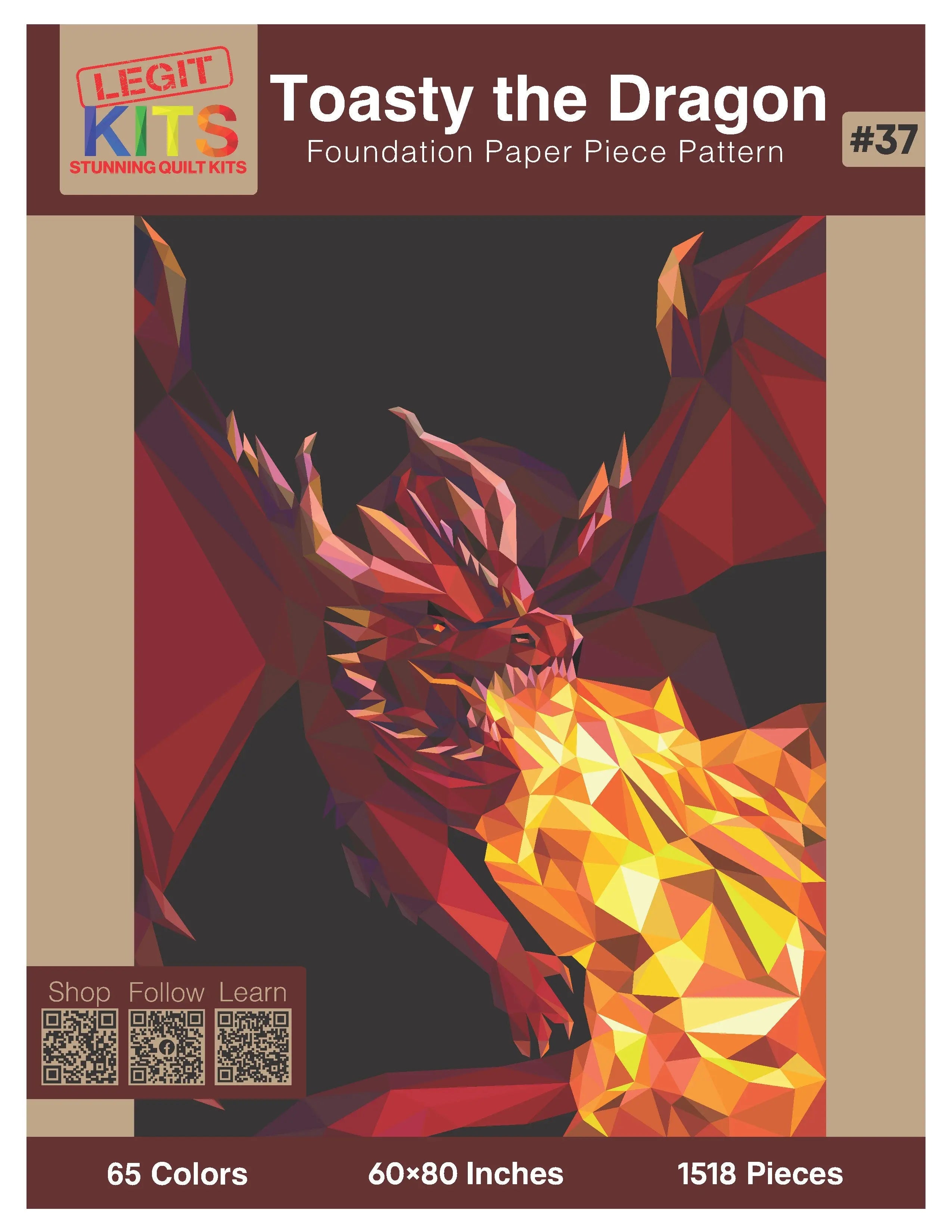 Toasty the Dragon Pattern Legit Kits
