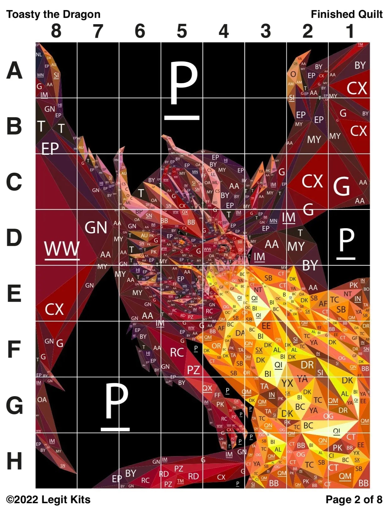 Toasty the Dragon Pattern Legit Kits