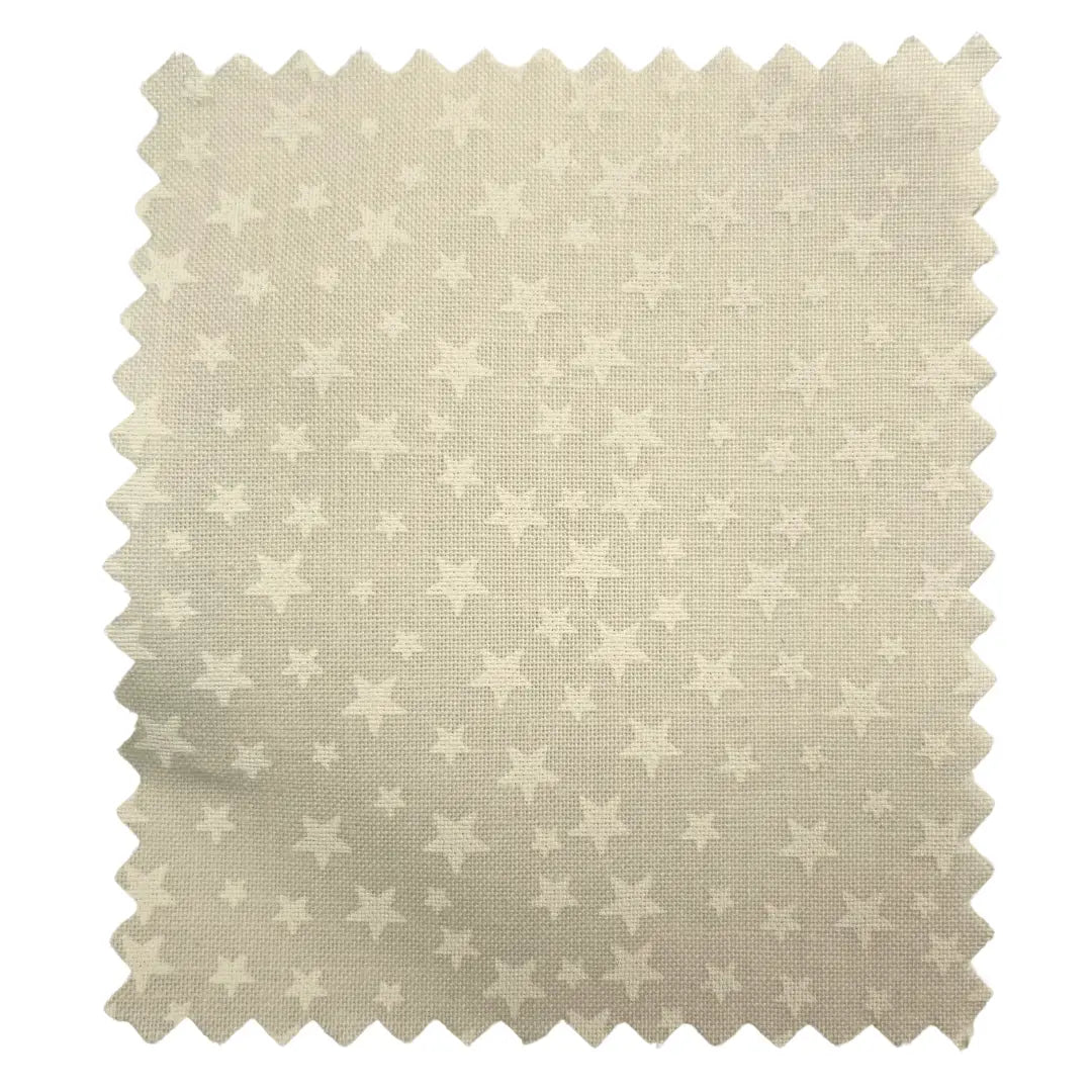 Tone on Tone 108" Supreme Backings - White on Cream - Stars Wideback Fabric Per Yard The Fabric Company