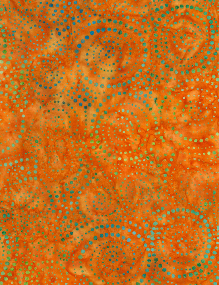Burst Batik B6641-Carrot 45" wide fabric per yard