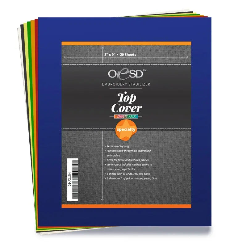 Top Cover Color Variety Pack 8in x  9in - Linda's Electric Quilters
