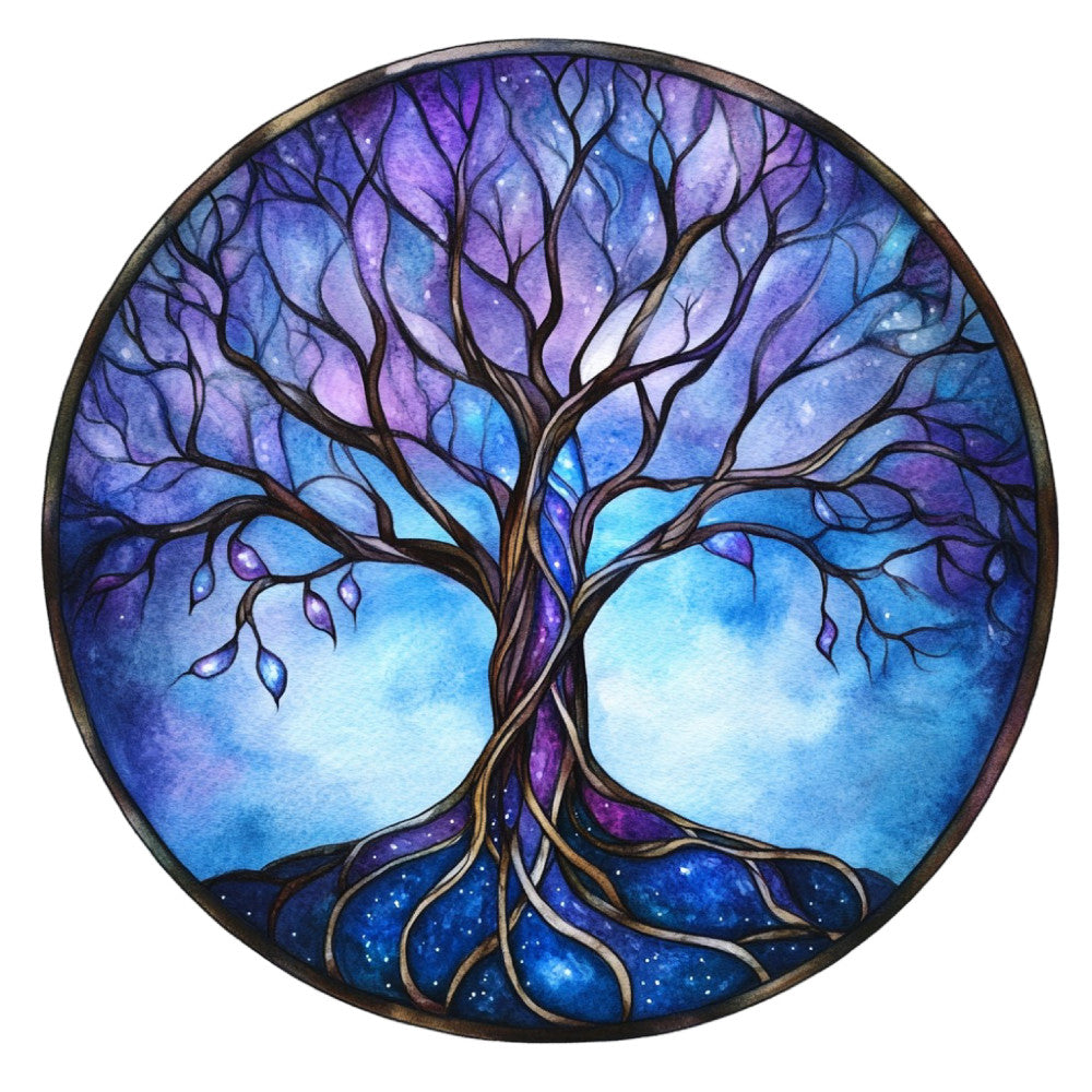 Tree of Life Stained Glass Fabric Panel 15