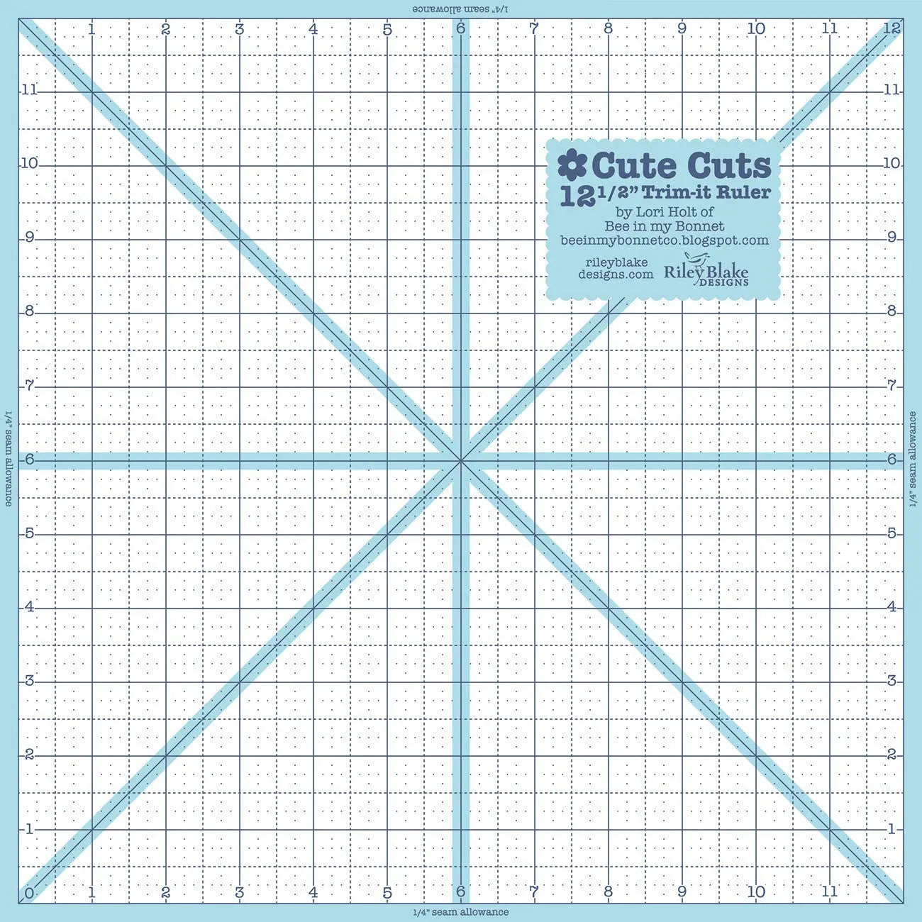 Trim It Ruler Square 12-1/2in x 12-1/2in