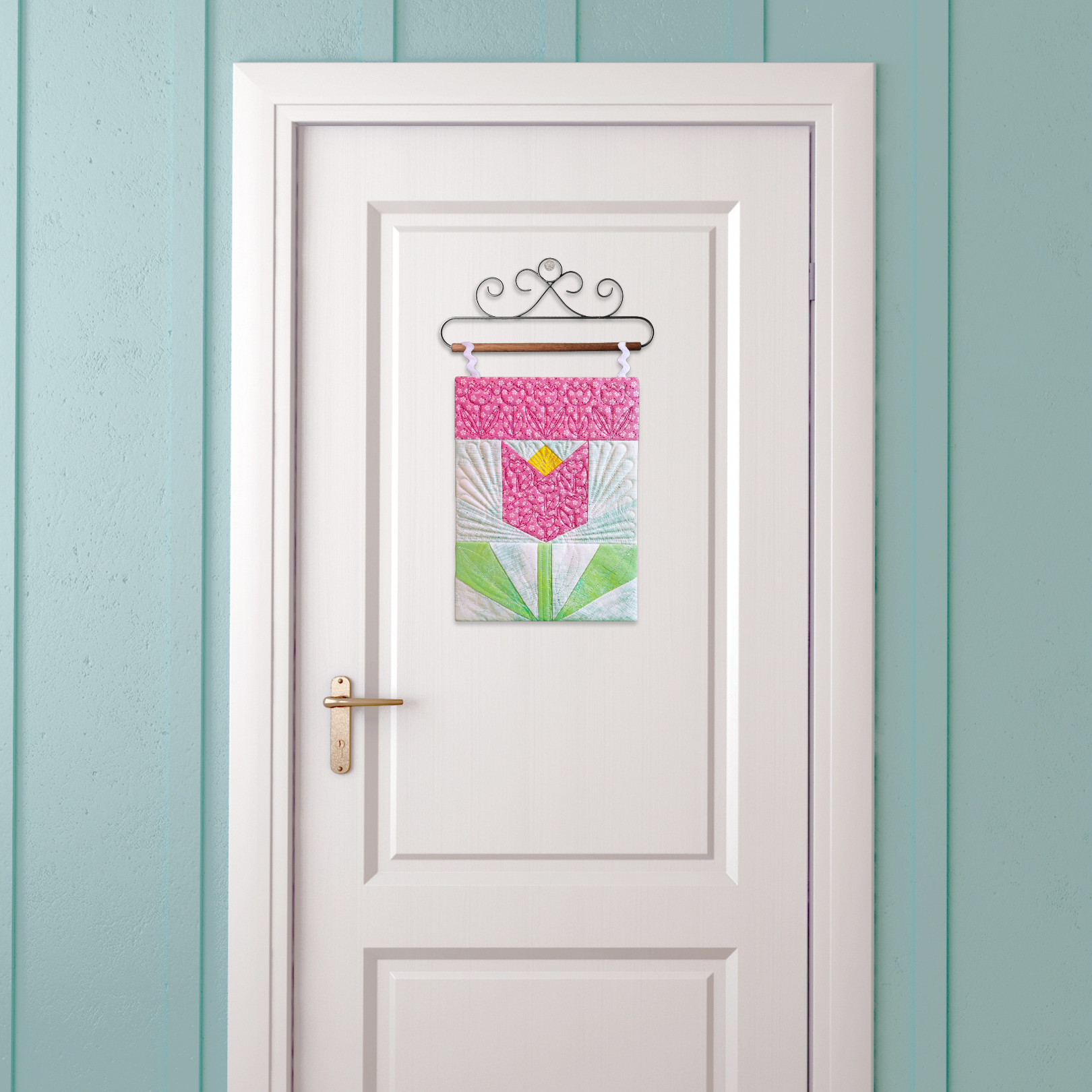 Tulip Mini Quilt Banners In the Hoop Machine Embroidery Design Set Pickle Pie Designs
