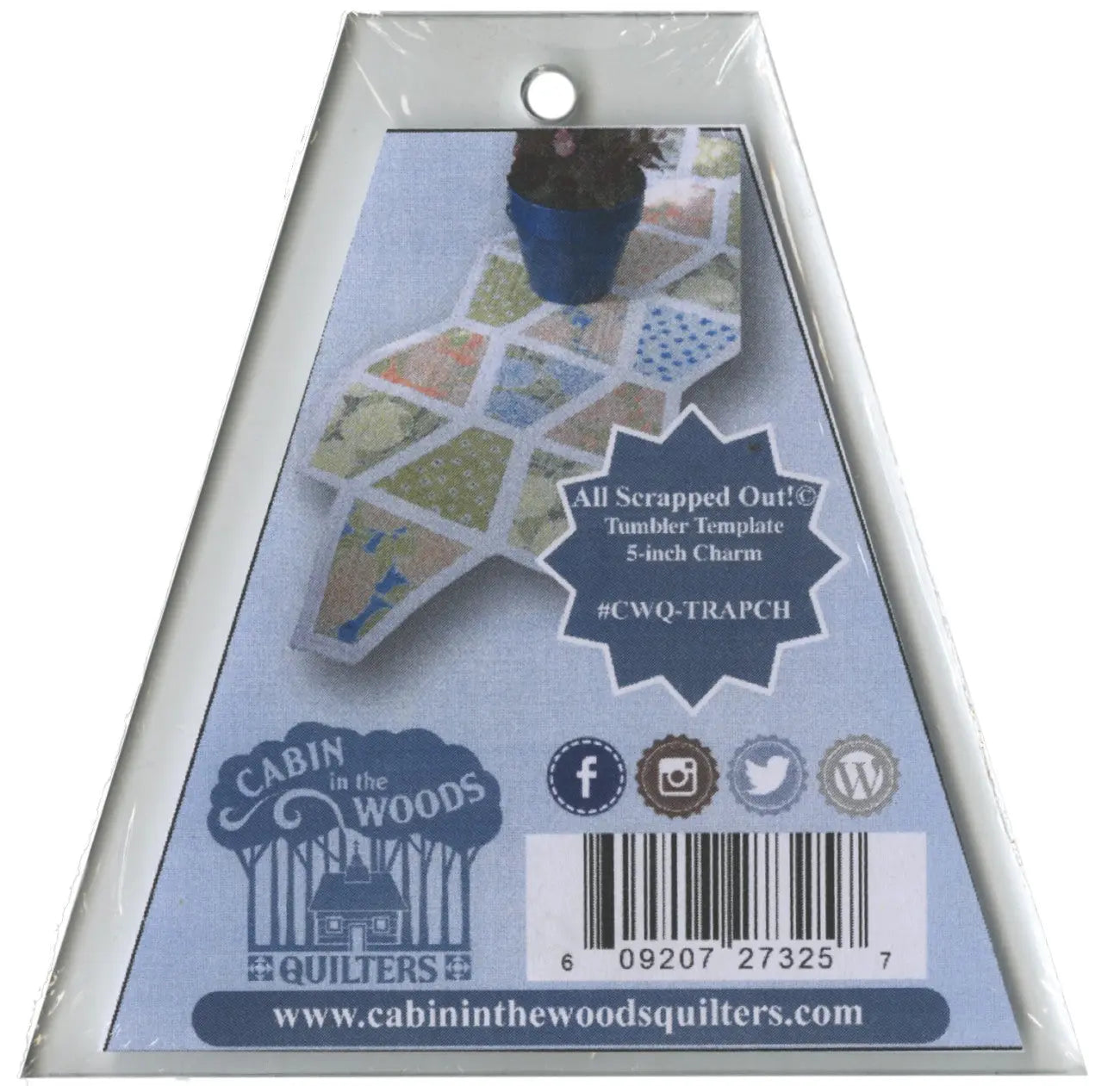 Tumbler Template 5in Charm - Linda's Electric Quilters