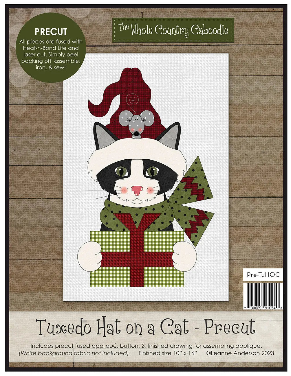 Tuxedo Hat on a Cat Precut Fused Applique Pack - Linda's Electric Quilters
