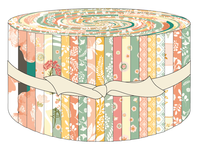 Unicorn Dreams by Poppie Cotton - 2.5" Roll (42 Strips)