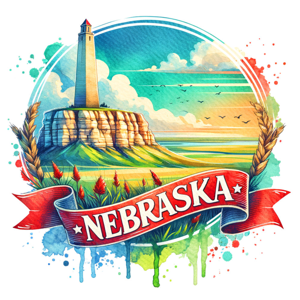 US States Retro Travel Fabric Panel 19