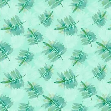 Underwater Wonders - Leaf Toss - Green 44" / 45" Fabric Per Yard The Fabric Company