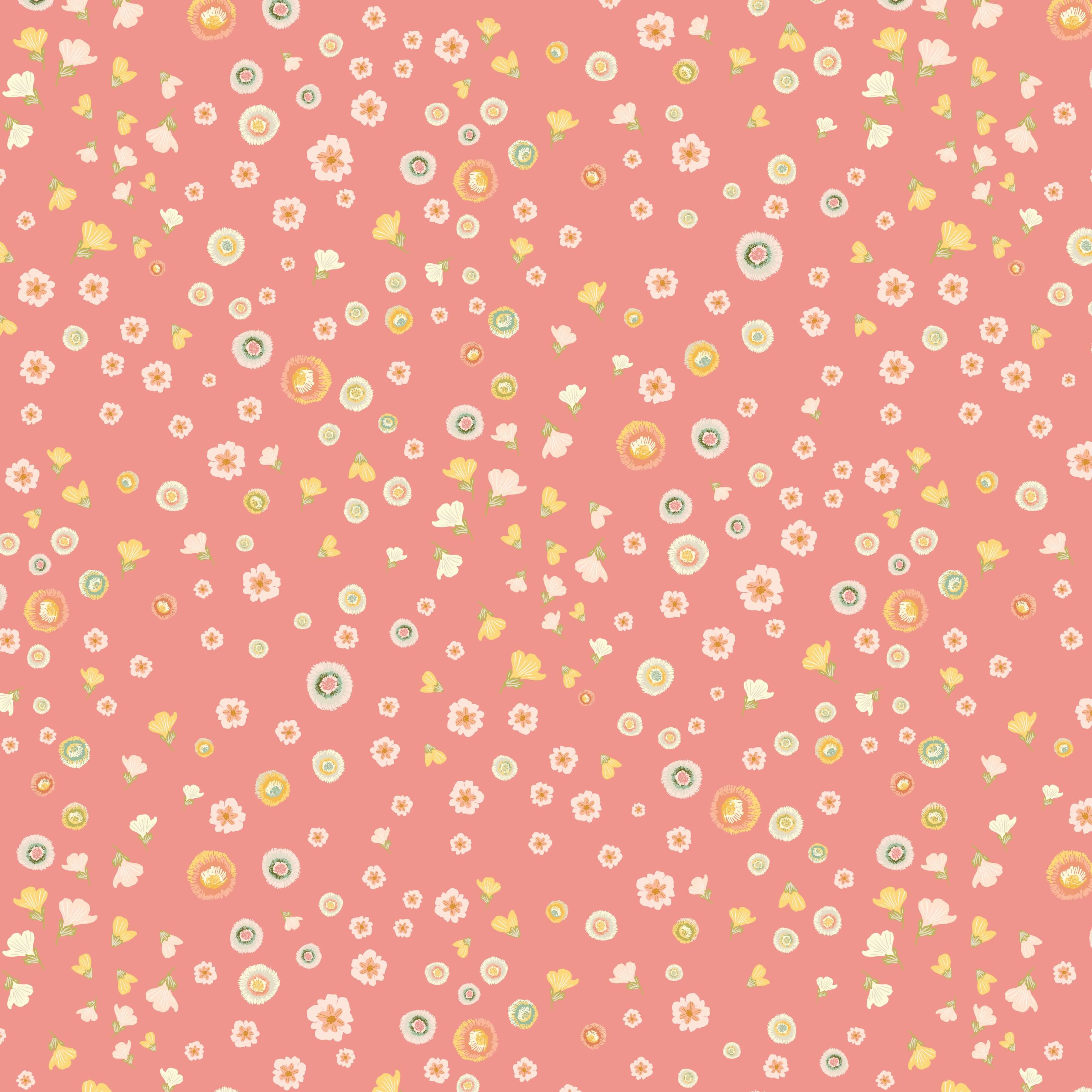 Unicorn Dreams - Stardust - Coral 44" / 45" Fabric Per Yard