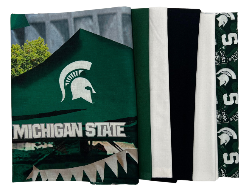 Michigan State Spartans - Tailgate Panel - Quilt Kit | Batting Included