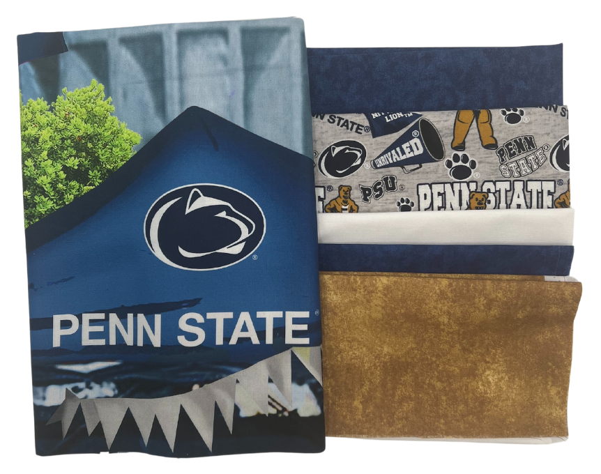 Penn State Nittany Lions - Tailgate Panel - Quilt Kit | Batting Included