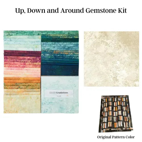Up, Down and Around Pattern and Kit - Gemstone Linda's Electric Quilters