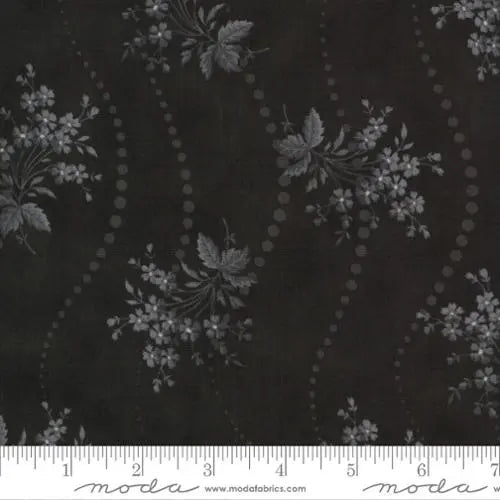 Urban Farmhouse II Oil Grey Floral Dot 44"/45" Fabric Per Yard Moda Fabrics & Supplies