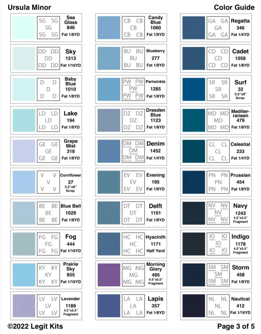 Ursula Minor Pattern Legit Kits