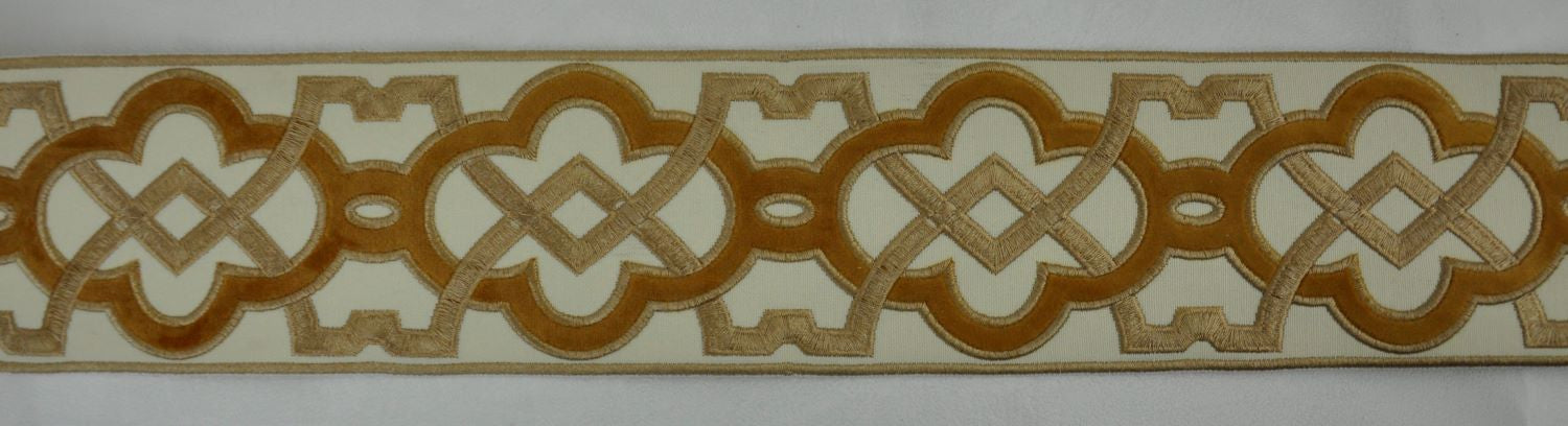 VELVET EMBOSSED TAPE - 3 1/2" Width (25 YDS)-BR-7337-16