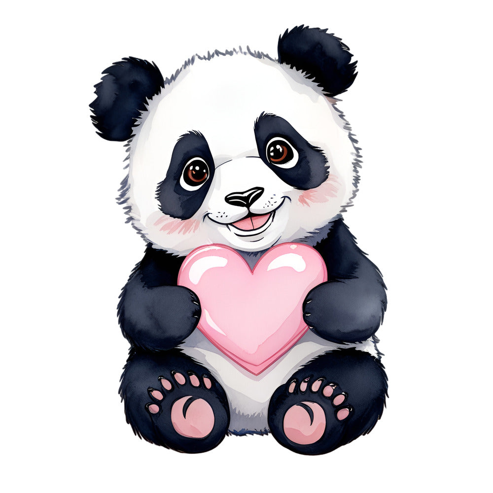 Valentine Tropical Panda Fabric Panel QuiltingFabricPanels