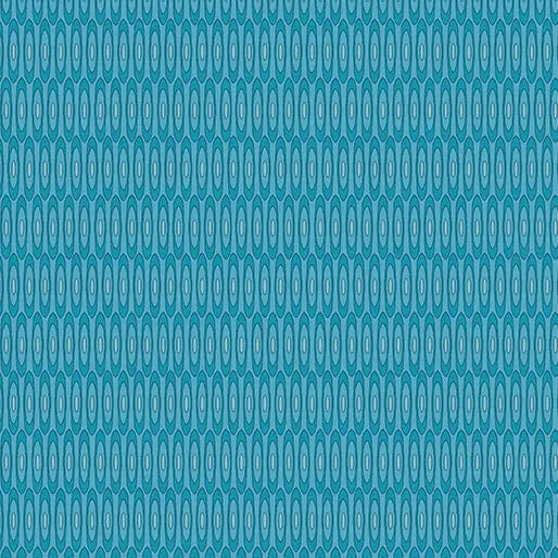 Veranda - Geo - Medium Blue 44" / 45" Fabric Per Yard The Fabric Company