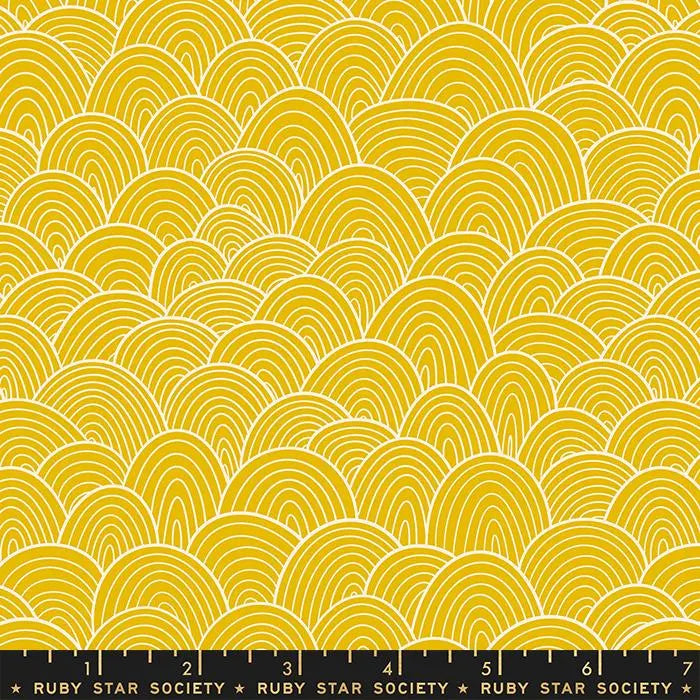 Verbena Petals Yellow Goldenrod 43"/44" Fabric Per Yard Moda Fabrics & Supplies