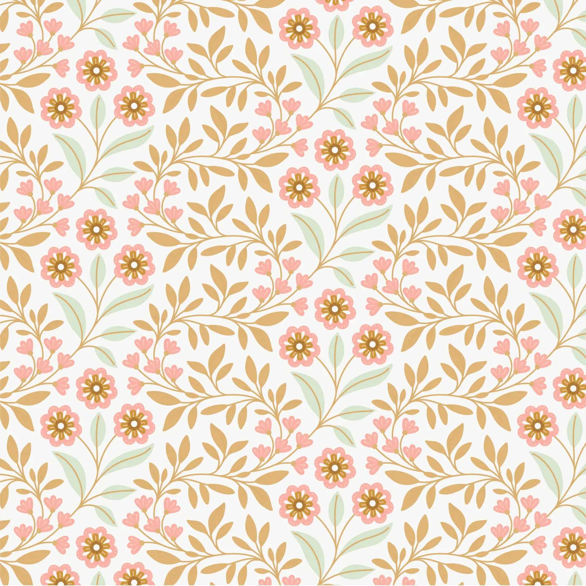 Vintage Charm - Flora 44" / 45" Fabric Per Yard The Fabric Company
