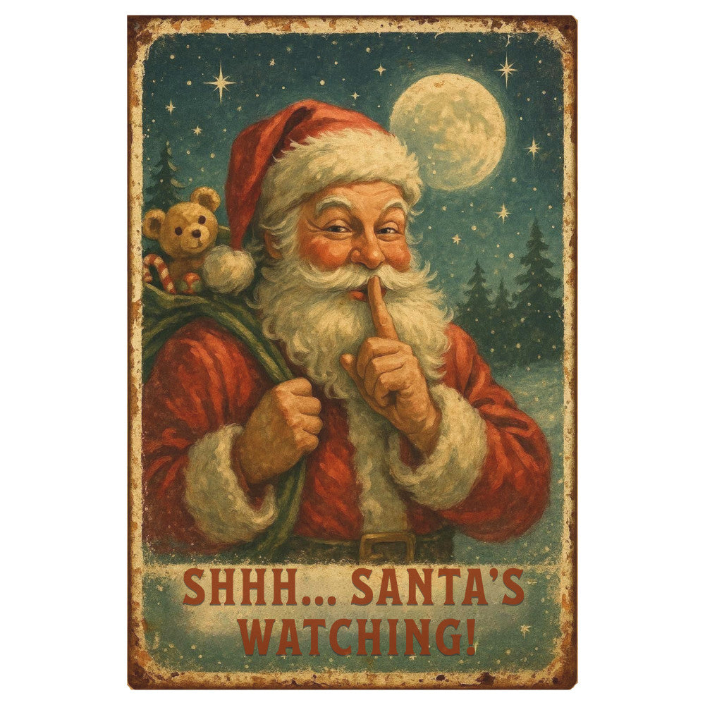 Vintage Christmas Poster Fabric Panel 1 QuiltingFabricPanels