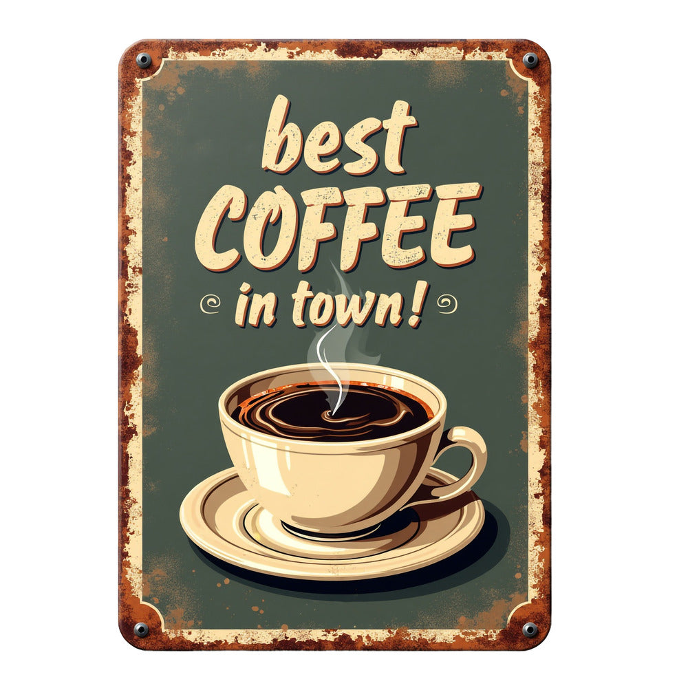 Vintage Coffee Signs Fabric Panel 1