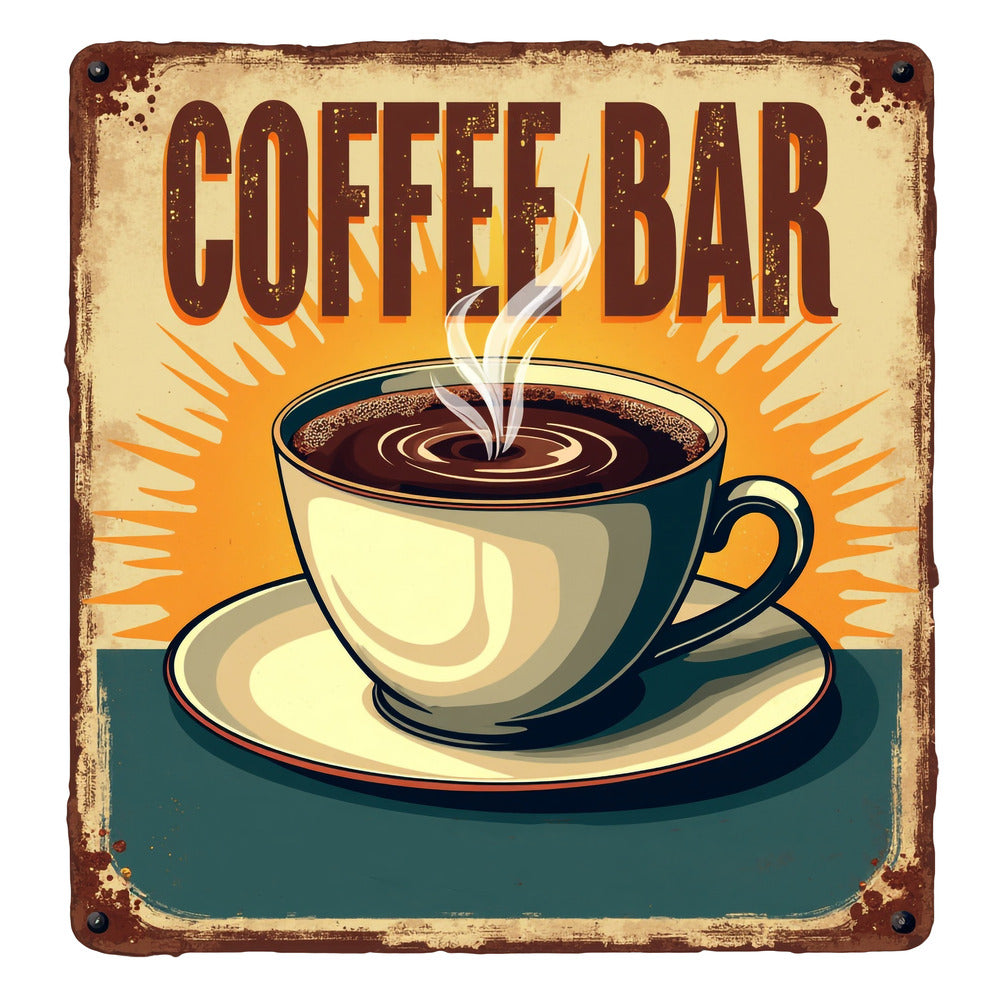 Vintage Coffee Signs Fabric Panel 10