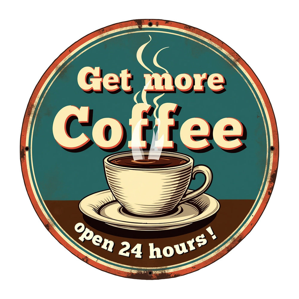 Vintage Coffee Signs Fabric Panel 12