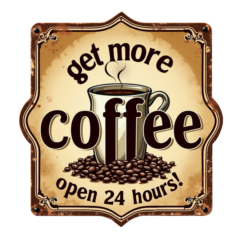 Vintage Coffee Signs Fabric Panel 6