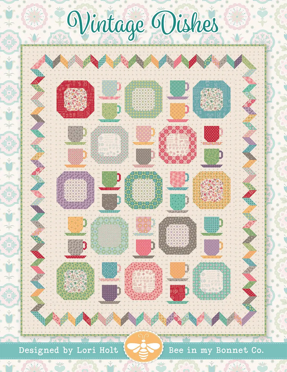 Vintage Dishes Quilt Pattern - Linda's Electric Quilters